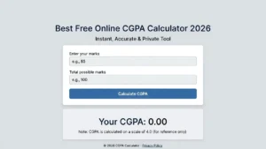 Best Free Online CGPA Calculator 2026: Instant, Accurate & Private Tool