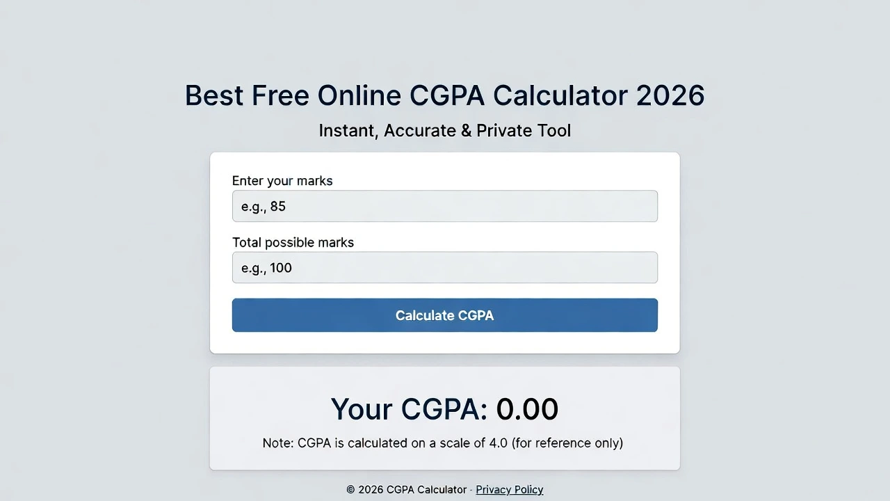 Best Free Online CGPA Calculator