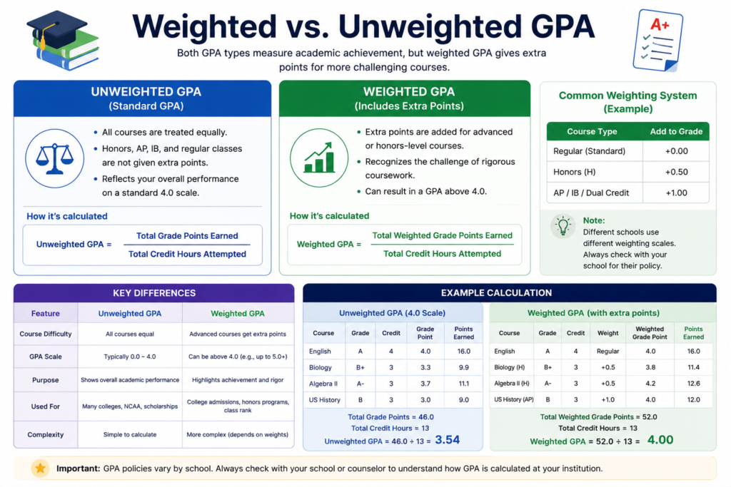 Weighted vs. Unweighted GPA